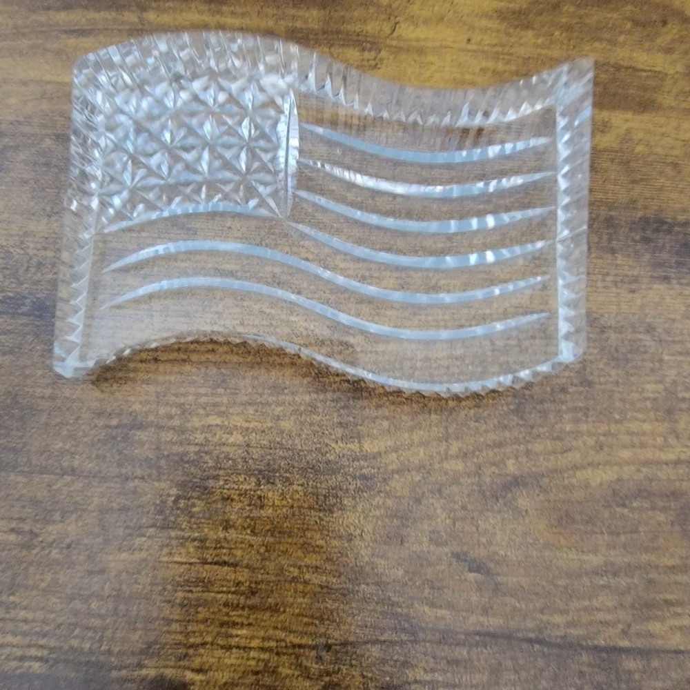 Waterford Crystal American Flag Patriotic Paperweight